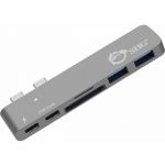 SIIG Thunderbolt 3 USB-C Hub with Card Reader & PD Adapter - Space Gray - SD  SDHC  SDXC  microSD  microSDHC  microSDXC  TransFlash  MultiMediaCard (MMC) - USB Type CExternal
