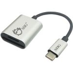 SIIG USB-C 2-in-1 Card Reader for SD & Micro SD - Silver - 2-in-1 - SD  SDHC  SDXC  TransFlash  microSD  microSDHC  microSDXC  MultiMediaCard (MMC) - USB 3.0 Type CExternal