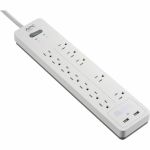 APC Home Office SurgeArrest 12 Outlets with 2 USB charging ports (5V 2.4A in total) 120V 2160J 6 ft WHITE