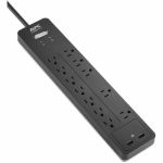 APC Home Office SurgeArrest 12 Outlets with 2 USB charging ports (5V 2.4A in total) 120V 2160J 6 ft