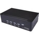 StarTech.com 4 Port Dual DisplayPort KVM Switch - DisplayPort 1.2 KVM - 4K 60Hz - This 4 port Dual DP KVM switch combines dual 4K 60Hz displays with KVM switch control of four connected