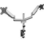 V7 DM1DTA-1N Desk Mount for Dual Monitor Silver - 2 Display(s) Supported 32in Screen Support - 34 lb Load Capacity