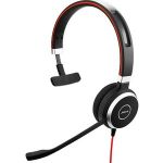 Jabra EVOLVE 40 MS Headset - Mono - USB Type C - Wired - 32 Ohm - 150 Hz - 7 kHz - Over-the-head - Monaural - Supra-aural - Electret  Condenser  Uni-directional Microphone - Noise Cance