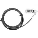Targus DEFCON Compact Serialized Combo Cable Lock - Black - Galvanized Steel - 6.50 ft - For Notebook  Tablet