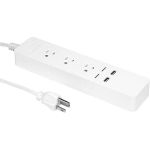 Aluratek 3-Outlet Surge Suppressor/Protector - 3 x AC Power  2 x USB