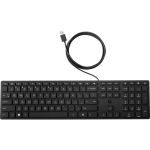 HP Wired Desktop 320K Keyboard - Cable Connectivity - USB Interface - Windows - Plunger Keyswitch