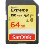 SanDisk Extreme 64 GB Class 10/UHS-I (U3) SDXC - 150 MB/s Read - 60 MB/s Write - Lifetime Warranty