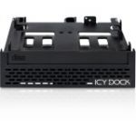 Icy Dock FLEX-FIT Quinto MB344SPO Drive Enclosure for 5.25in IDE  Serial ATA  SAS External - Black - 4 x HDD Supported - 4 x SSD Supported - 1 x 5.25in Bay - 4 x 2.5in Bay - Metal