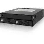 Icy Dock MB994IKO-3SB Drive Enclosure for 5.25in 6Gb/s SAS  Serial ATA/600 - Serial ATA/600 Host Interface Internal - Black - 2 x HDD Supported - 2 x SSD Supported - 1 x 5.25in Bay - 2