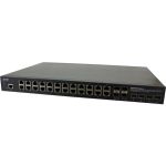 Transition Networks Managed Hardened Gigabit Ethernet PoE+ Rack Mountable Switch - 24 Ports - Manageable - Gigabit Ethernet - 10/100/1000Base-T - 4 Layer Supported - Modular - 4 SFP Slo