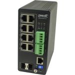 Transition Networks Managed Hardened Gigabit Ethernet PoE++ Switch - 8 Ports - Manageable - TAA Compliant - 4 Layer Supported - Modular - Optical Fiber  Twisted Pair - Wall Mountable - 
