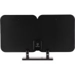 ANTOP Paper Thin Antenna/Radio Combo - Upto 70 Mile Range - VHF  UHF - 87.5 MHz to 230 MHz  470 MHz to 700 MHz - HDTV Antenna  Projector  Indoor - Black - Table Mount  Wall/Window - Mul