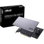 Asus HYPER M.2 X16 CARDV2 M.2 to PCI Express Adapter Supports 4 NVME M.2 up to 128Gbps (2242/2260/2280/22110)