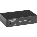 Black Box USB-C 4K KVM Switch  2-Port - 2 Computer(s) - 1 Local User(s) - 3840 x 2160 - 7 x USB - Desktop - 1 x DisplayPort - TAA Compliant