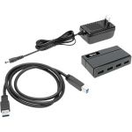 Tripp Lite 4-Port USB 3.0 SuperSpeed Hub for Data and USB Charging - USB-A  BC 1.2  2.4A - USB Type B - External - 4 USB Port(s) - 4 USB 3.0 Port(s) - PC  Mac