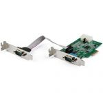 StarTech.com 2-port PCI Express RS232 Serial Adapter Card - PCIe Serial DB9 Controller Card 16950 UART - Low Profile - Windows macOS Linux - 2-port PCI Express RS232 serial controller c