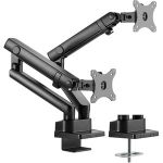 Amer Mounting Arm for Curved Screen Display  Flat Panel Display - 32in Screen Support - 35.27 lb Load Capacity - Steel  Aluminum  Plastic - Matte Black 1059540108
