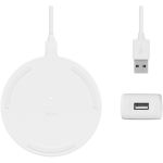 Belkin WIA001TTWH Mobile Boost Charge Induction Charger USB Pad + QC 3.0 White