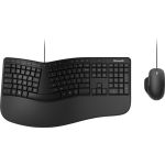 Microsoft Keyboard & Mouse - USB 2.0 Type A Cable Keyboard - Matte Black - USB 2.0 Type A Cable Mouse - BlueTrack - 5 Button - Scroll Wheel - QWERTY - Matte Black - Multimedia  Mute  Vo