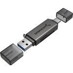 Sabrent CR-BCA2 Flash Reader - SDXC  microSDXC  SDHC  microSDHC  SD  microSD  MultiMediaCard (MMC)  Reduced Size MultiMediaCard (RS-MMC) - USB 3.0  USB Type C