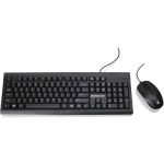 IOGEAR Spill-Resistant Keyboard/Mouse C - USB Type A Cable - 104 Key - English (US) - Black - USB Type A Cable Mouse - Optical - 1000 dpi - 3 Button - Black - Compatible with Workstatio