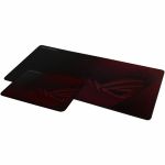 ASUS ROG Scabbard II Gaming Mouse Pad 0.12in x 15.75in Dimension - Black Red - Rubber Woven Fabric - Spill Resistant