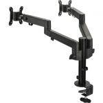 SIIG CE-MT3E11-S1 Dual Arm Pole Multi-AngleReplaceable Articulating Monitor Desk Mount Supports 14in - 30in Screens Black