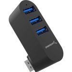 Sabrent Premium 3-Port Aluminum Mini USB 3.0 [90&deg;/180&deg; Degree Rotatable] (HB-R3MB) - USB 3.0 - Plug-in Module - 3 USB Port(s) - 3 USB 3.0 Port(s) - Windows  Mac  Linux