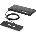Belkin F1DN102MOD-PP-4 KVM Switchbox - 2 Computer(s) - 1 Local User(s) - 3840 x 2160 - 3 x USB - Desktop  Under TableDisplayPort - TAA Compliant
