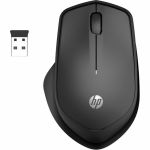 HP 280 Silent Wireless Mouse - Blue Optical - Wireless - Radio Frequency - 2.40 GHz - Black - USB Type A - 1200 dpi - Scroll Wheel - 3 Button(s)