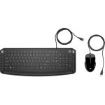 HP Pavilion Keyboard and Mouse 200 - USB 2.0 Cable Keyboard - Black - USB 2.0 Cable Mouse - 1600 dpi - Black - Multimedia  Task  Office Key  File Manager Hot Key(s) - Compatible with Co