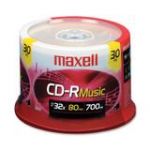 Maxell CD Recordable Media - CD-R - 32x - 700 MB - 30 Pack Spindle - 120mm - 1.33 Hour Maximum Recording Time