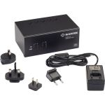 Black Box KVM Switch - 2-Port  Dual-Monitor  HDMI 2.0  4K 60Hz  USB 3.0 Hub  Audio - 2 Computer(s) - 1 Local User(s) - 3840 x 2160 - 6 x USB - 6 x HDMI - TAA Compliant