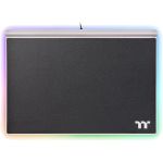 Thermaltake ARGENT MP1 RGB Gaming Mouse Pad - 0.39in x 14.13in x 10in Dimension - Black - Aluminum  Rubber