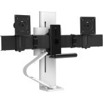 Ergotron TRACE Desk Mount for Monitor  LCD Display - White - 2 Display(s) Supported - 27in Screen Support - 21.61 lb Load Capacity - 75 x 75  100 x 100