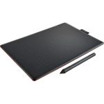 Wacom Medium Pen Tablet - Graphics Tablet - 8.50in x 5.31in - 2540 lpi Cable - 2048 Pressure Level - Pen - Mac  PC - Black  Red