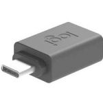Logitech 956-000028 LOGI Adaptor USB-C to A 1 x 24-pin Type C USB Male - 1 x 9-pin Type A USB 2.0 USB Female - Black
