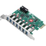 Siig USB 3.0 7 Port PCIe Host Card -UASP mode 5Gbps Transfer Rate PCIe 2.0   JU-P70211-S1