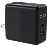 CODi Dual Port 65W GaN Wall Charger/AC Adapter (USB-C  USB-A Outputs) - 65W - GaN - USB Type-C - USB Type-A