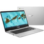 Asus Chromebook C424 C424MA-WH44F 14in Chromebook - Full HD - 1920 x 1080 - Intel Celeron N4020 Dual-core (2 Core) 1.10 GHz - 4 GB Total RAM - 64 GB Flash Memory - Silver - Intel Chip -
