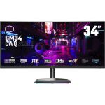 Cooler Master GM34-CWQ ARGB 34in Class UW-QHD Curved Screen Gaming LCD Monitor - 21:9 - 34in Viewable - Vertical Alignment (VA) - 3440 x 1440 - FreeSync Premium/G-sync Compatible - 400