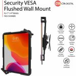 CTA Digital Security VESA Flushed Wall Mount for 7-14-Inch Tablets (Black) - 7in to 14in Screen Support - 75 x 75  100 x 100 - VESA Mount Compatible