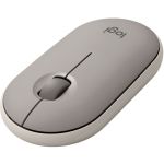 Logitech Pebble M350 Wireless Mouse - Optical - Wireless - Bluetooth/Radio Frequency - 2.40 GHz - Sand - USB - 1000 dpi - Scroll Wheel - 3 Button(s)