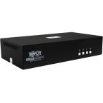 Tripp Lite Secure KVM Switch  4-Port  Dual Head  HDMI to HDMI  4K  NIAP PP4.0  Audio  CAC  TAA - 4 Computer(s) - 1 Local User(s) - 3840 x 2160 - 50 Hz  60 Hz - 11 x USB - 10 x HDMI - TA