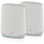 Netgear Orbi RBK762S Wi-Fi 6 IEEE 802.11a/b/g/n/ac/ax/i Ethernet Wireless Router - Tri Band - 2.40 GHz ISM Band - 5 GHz UNII Band - 4 x Antenna(4 x Internal) - 691.20 MB/s Wireless Spee