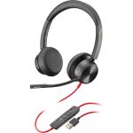 Poly Blackwire 8225-M Microsoft Teams Certified USB-A Headset - Stereo - Mini-phone (3.5mm)  USB Type A - Wired - 32 Ohm - Over-the-head - Binaural - Supra-aural - 7.19 ft Cable - Omni-