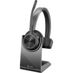 Poly Voyager 4300 UC 4310 Headset - Mono - USB Type A - Wireless - Bluetooth - 164 ft - 20 Hz - 20 kHz - On-ear - Monaural - Ear-cup - MEMS Technology  Electret Condenser Microphone - B