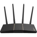 Asus RT-AX57 Wi-Fi 6 IEEE 802.11ax Ethernet Wireless Router - Dual Band - 2.40 GHz ISM Band - 5 GHz UNII Band - 4 x Antenna(4 x External) - 375 MB/s Wireless Speed - 4 x Network Port -