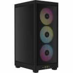 Corsair 2000D RGB AIRFLOW Mini-ITX PC Case - Black - Small Tower - Steel Mesh - 1000 W - Power Supply Installed - Mini ITX Motherboard Supported - 8 x Fan(s) Supported - 3 x Internal 2.