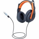 Logitech Zone Learn Headset - Stereo - USB Type C - Wired - Over-the-ear - Binaural - Circumaural - 4.30 ft Cable - Noise Canceling - Classic Blue